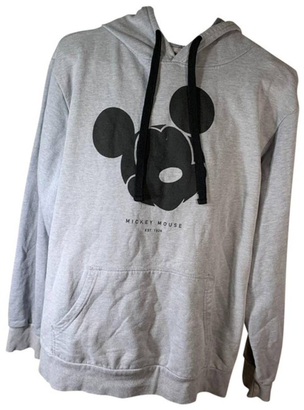 Disney Mickey Mouse Pullover Women’s Gray Hoodie Size L